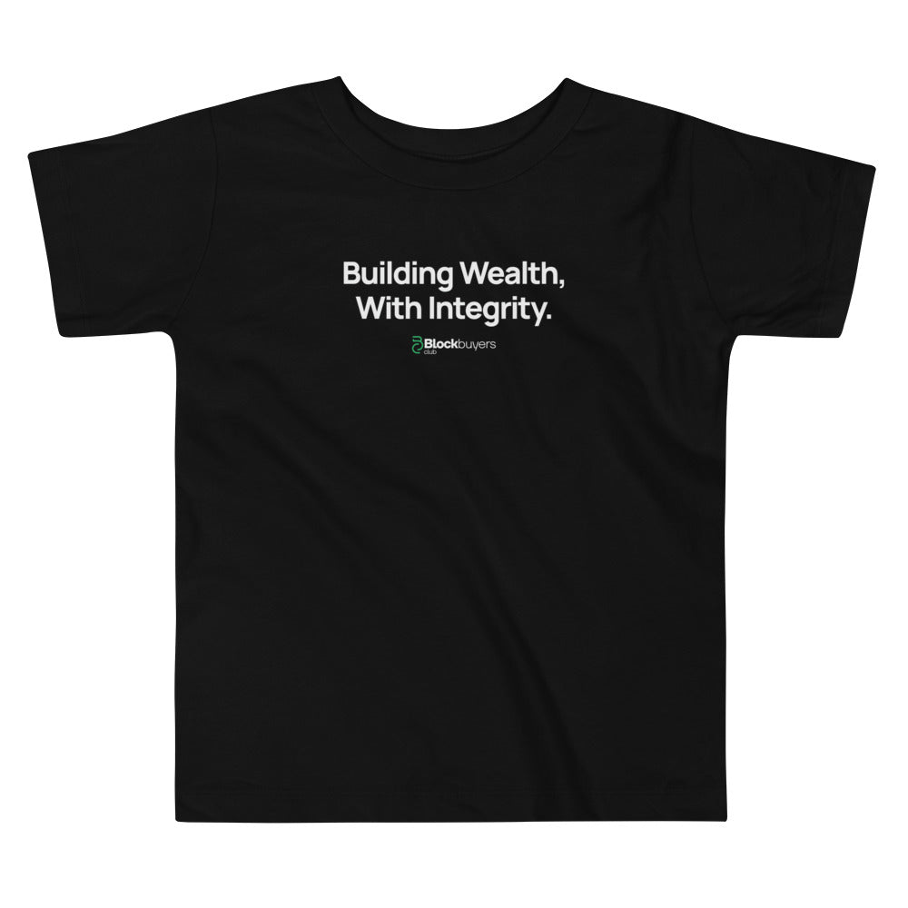 Building Wealth Kid's T-Shirt Black