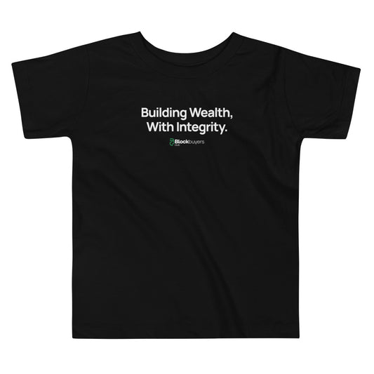 Building Wealth Kid's T-Shirt Black