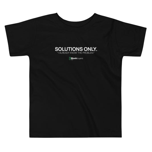 Solutions Only Kid's T-Shirt Black