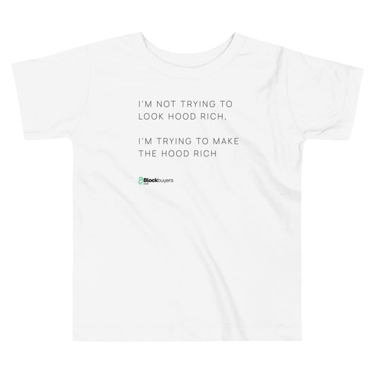 Hood Rich Kid's T-Shirt White
