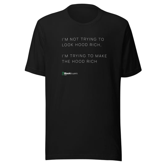 Hood Rich Men's T-Shirt Black