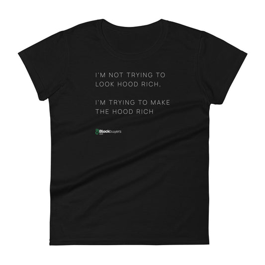 Hood Rich Women's T-Shirt Black