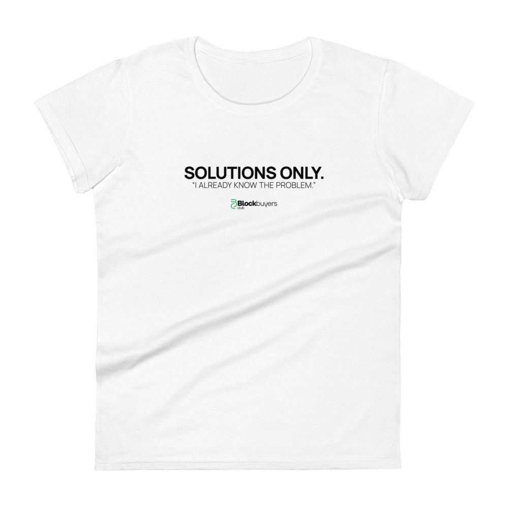 Solutions Only Women's T-Shirt White