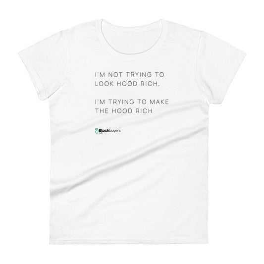 Hood Rich Women's T-Shirt White